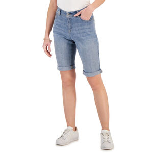 I.N.C. International Concepts Women's Size 0 Mid-Rise Light Denim Bermuda Shorts